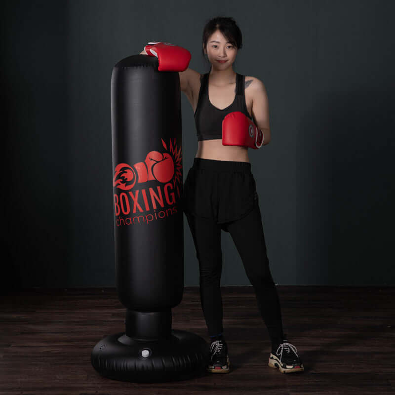 1.6m Inflatable Boxing Tumbler™ Introduce the Inflatable Boxing Tumbler™ - An exciting new way to get fit! Tired of boring workouts? This inflatable tumbler-shaped bag is your perfect punching partner - simply inflate it and start boxing. The tumbler base